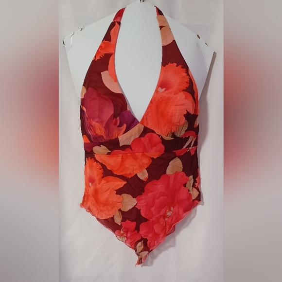 Cache silk floral halter top - Picture 1 of 5